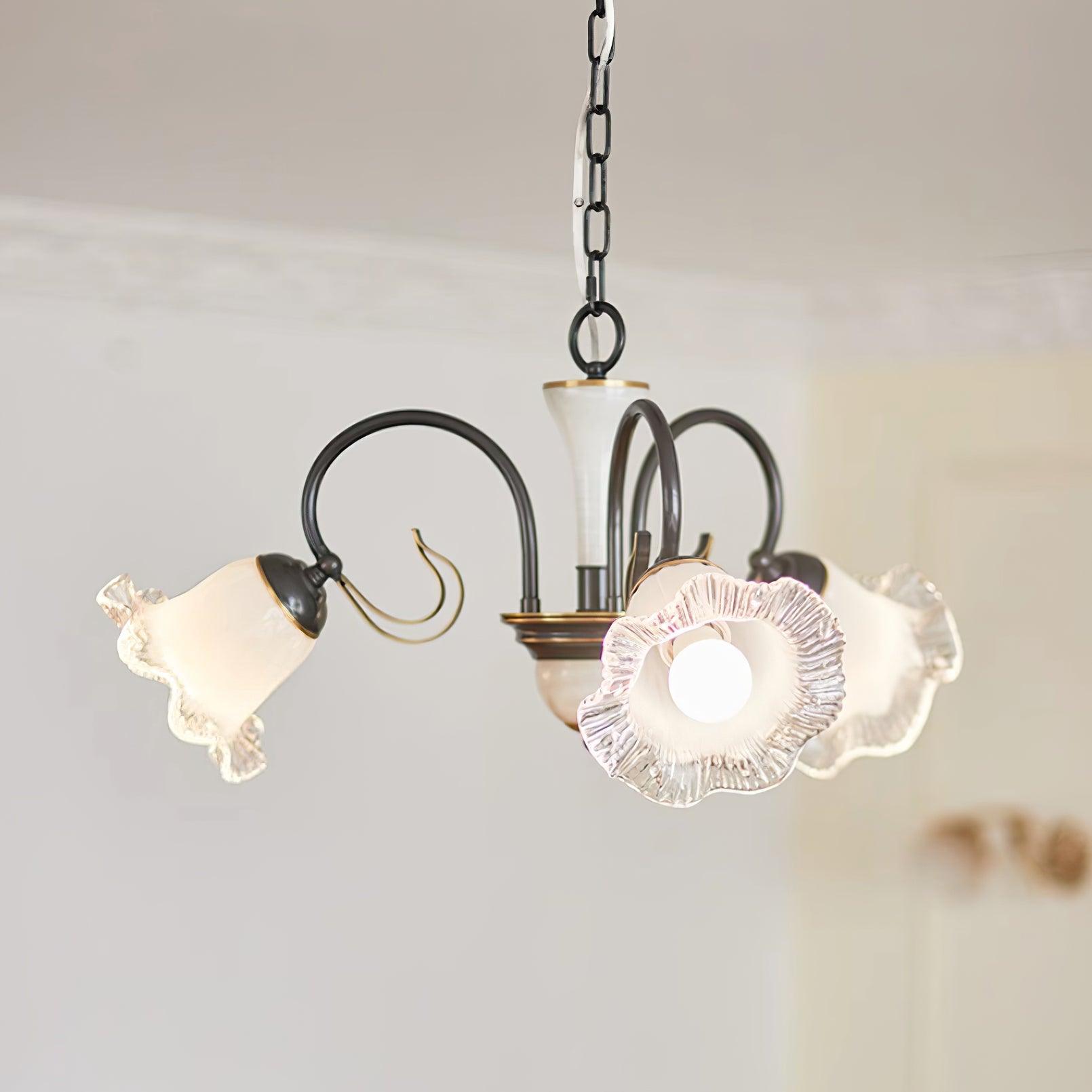 Umiron Gothic Iron Glass Chandelier-Neutral Decor