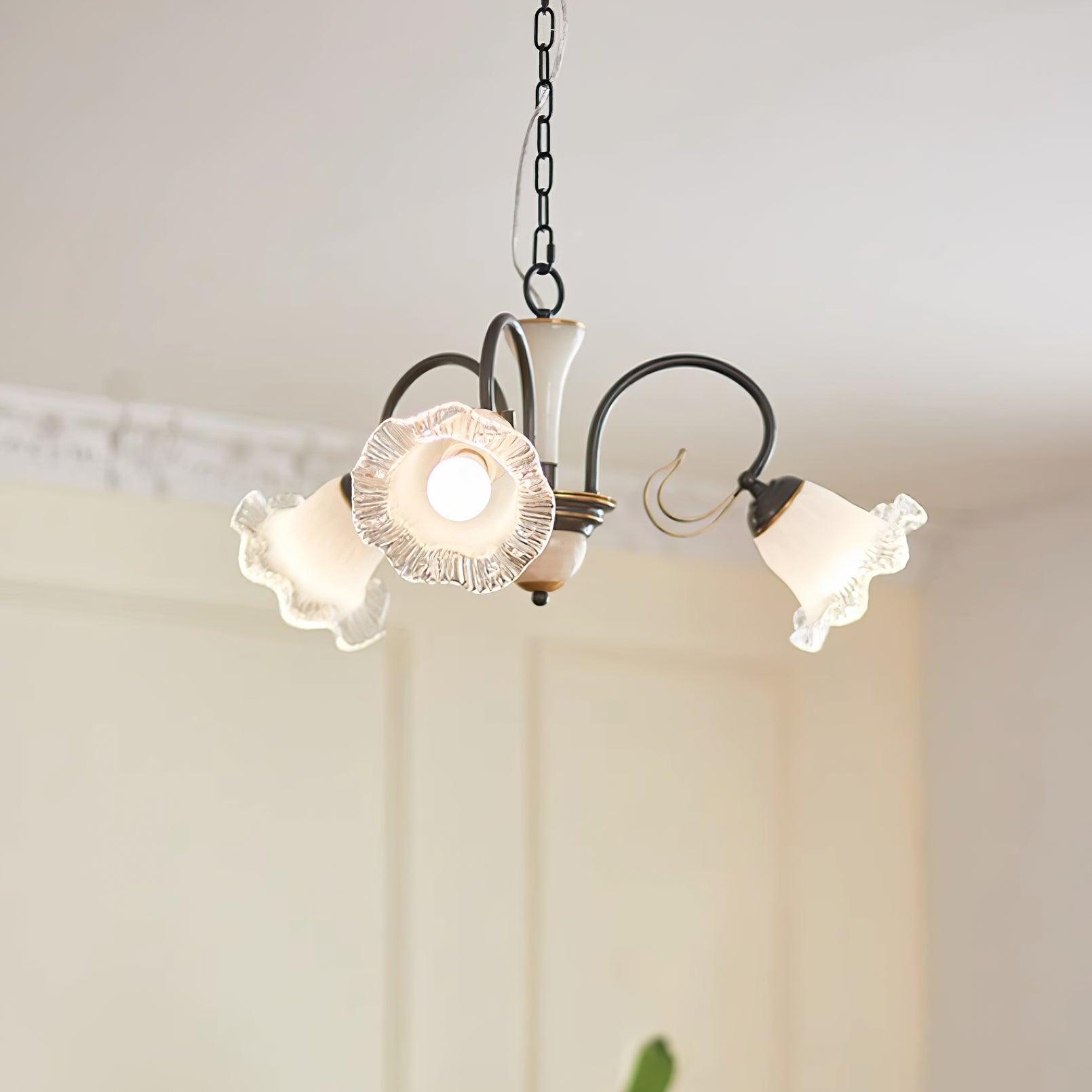 Umiron Gothic Iron Glass Chandelier-Neutral Decor