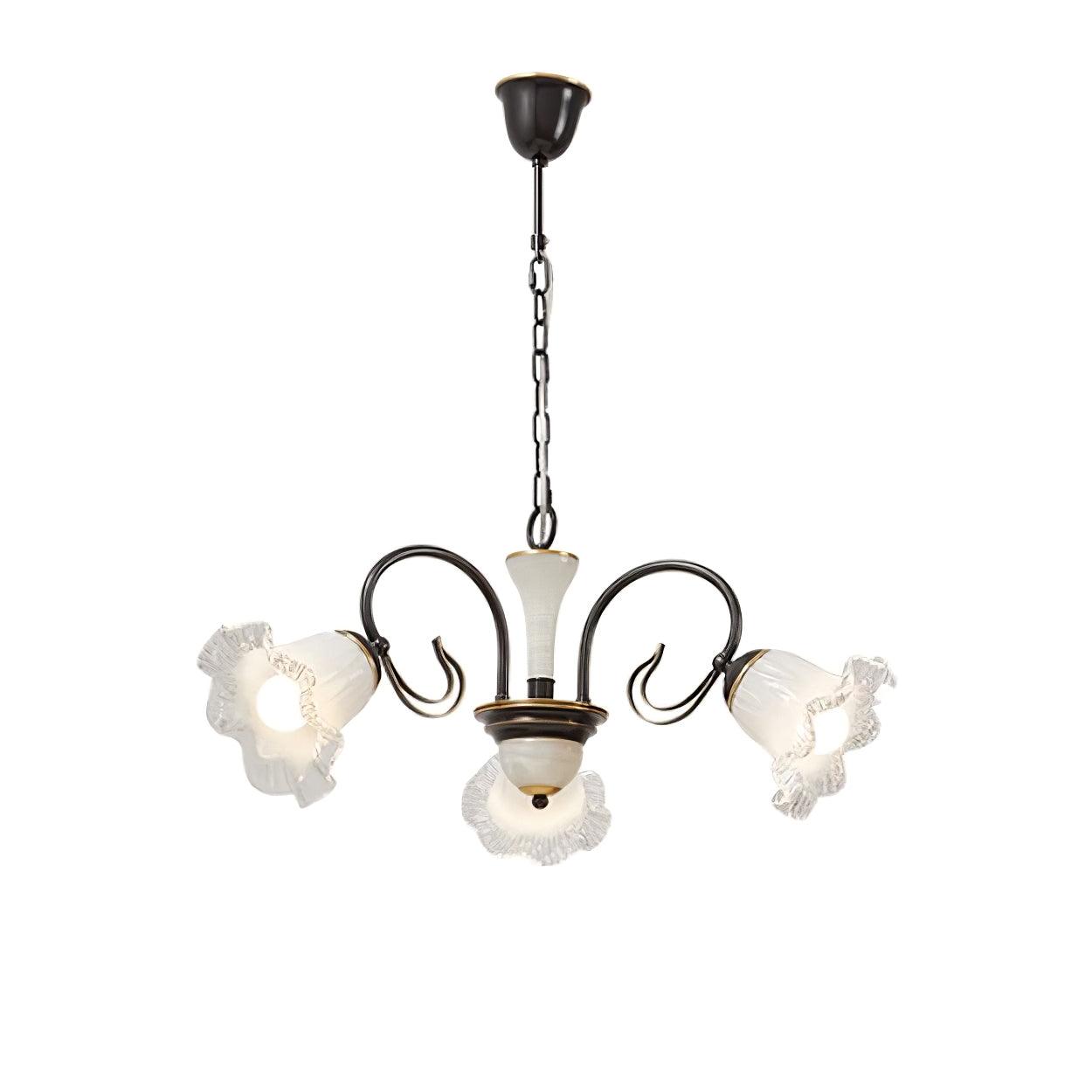 Umiron Gothic Iron Glass Chandelier-Neutral Decor