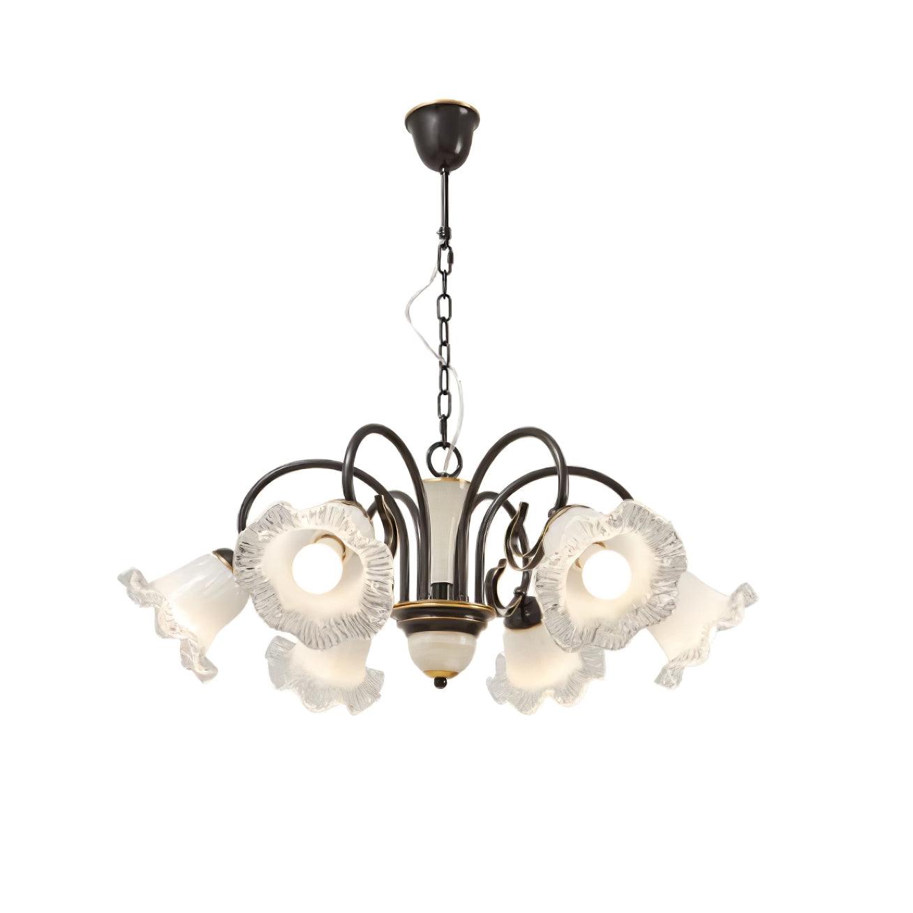 Umiron Gothic Iron Glass Chandelier-Neutral Decor