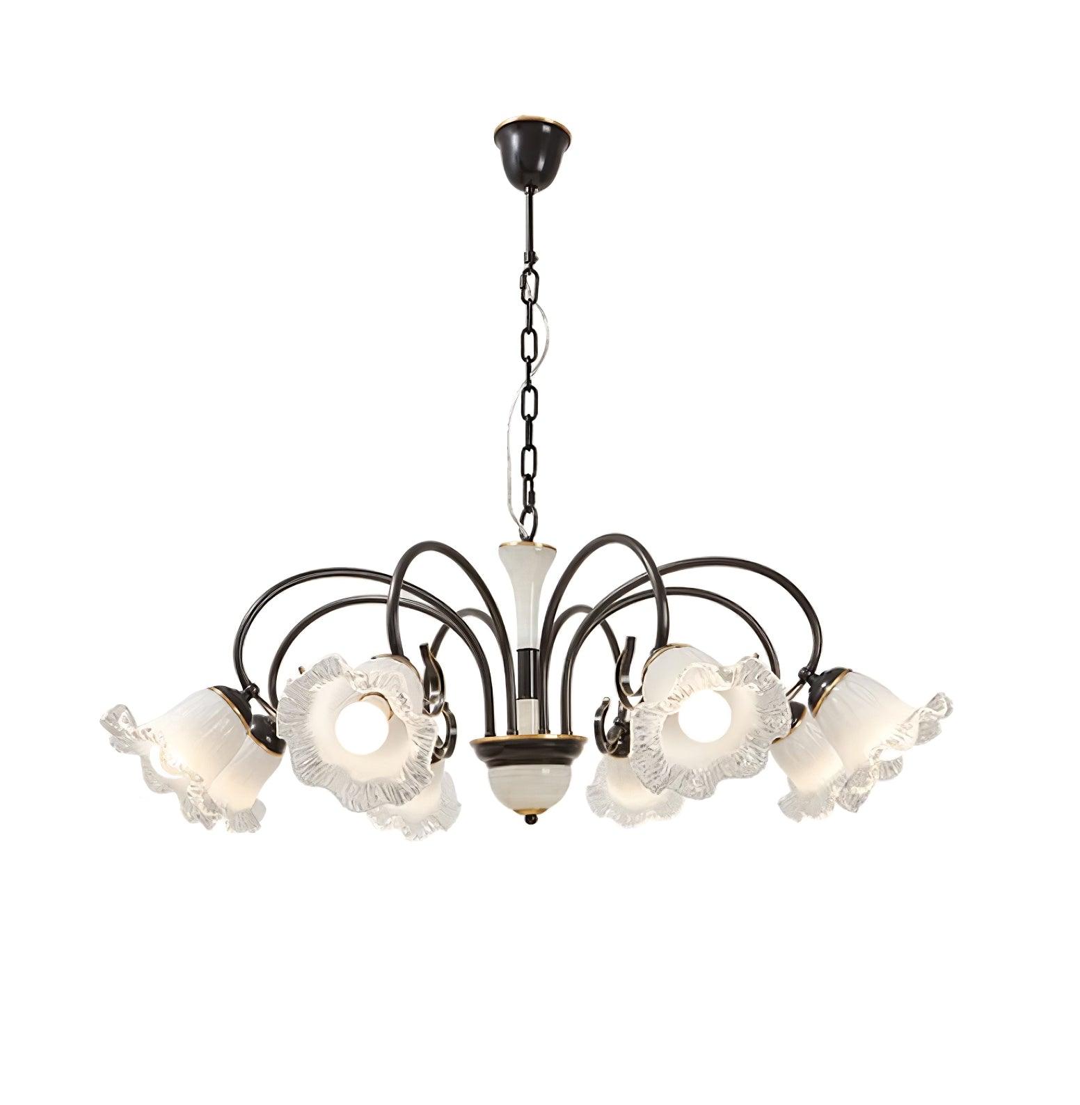 Umiron Gothic Iron Glass Chandelier-Neutral Decor