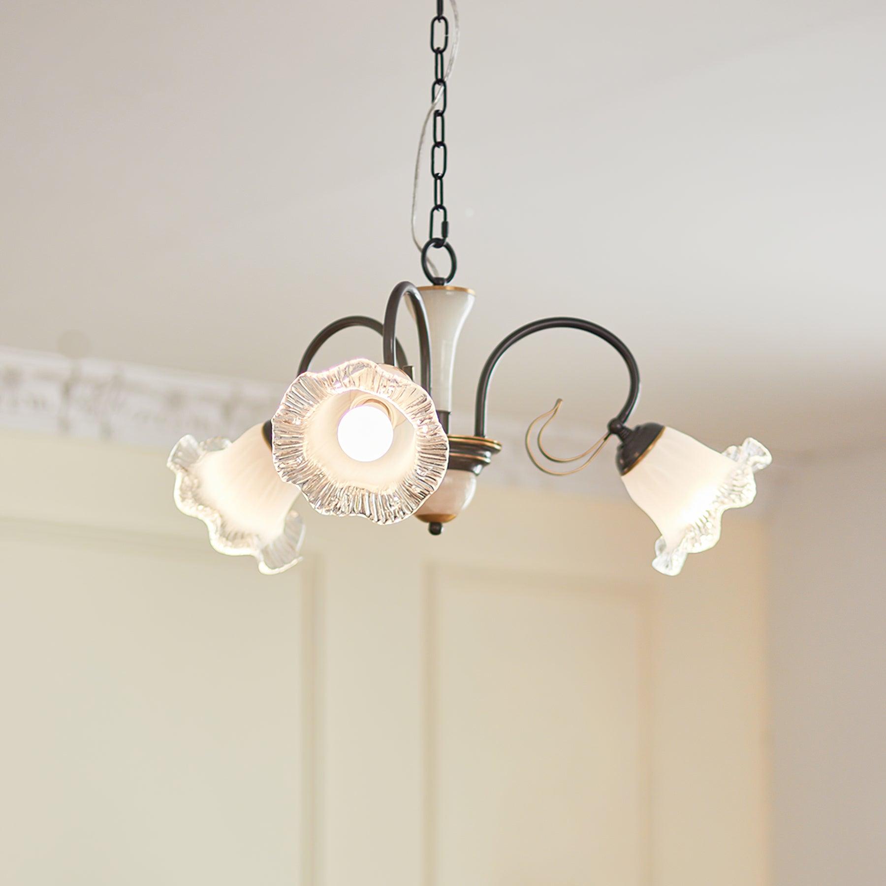 Umiron Gothic Iron Glass Chandelier-Neutral Decor
