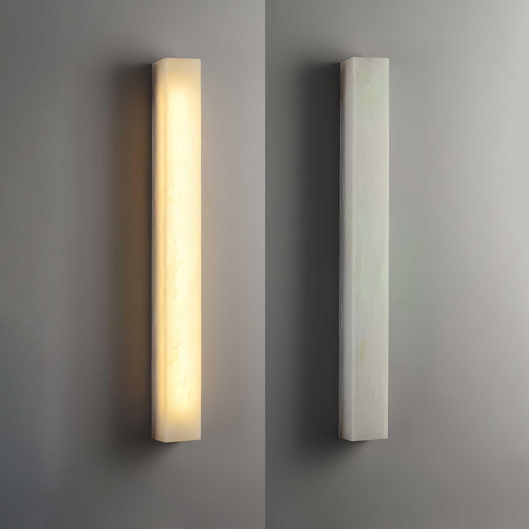 Irina Cylindrical Alabaster Wall Light-Neutral Decor