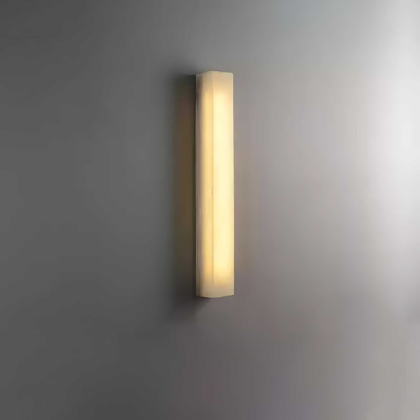 Irina Cylindrical Alabaster Wall Light-Neutral Decor
