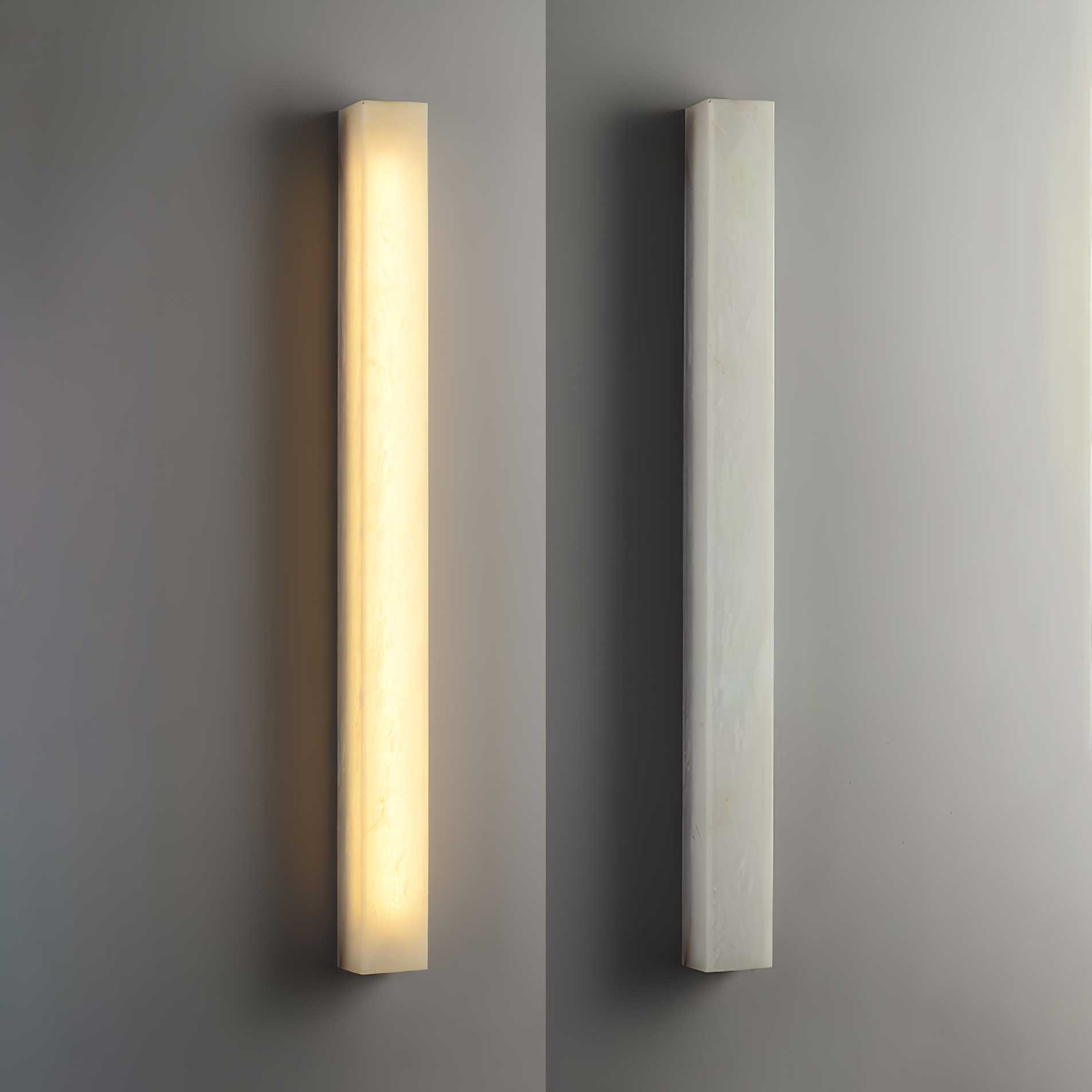 Irina Cylindrical Alabaster Wall Light-Neutral Decor