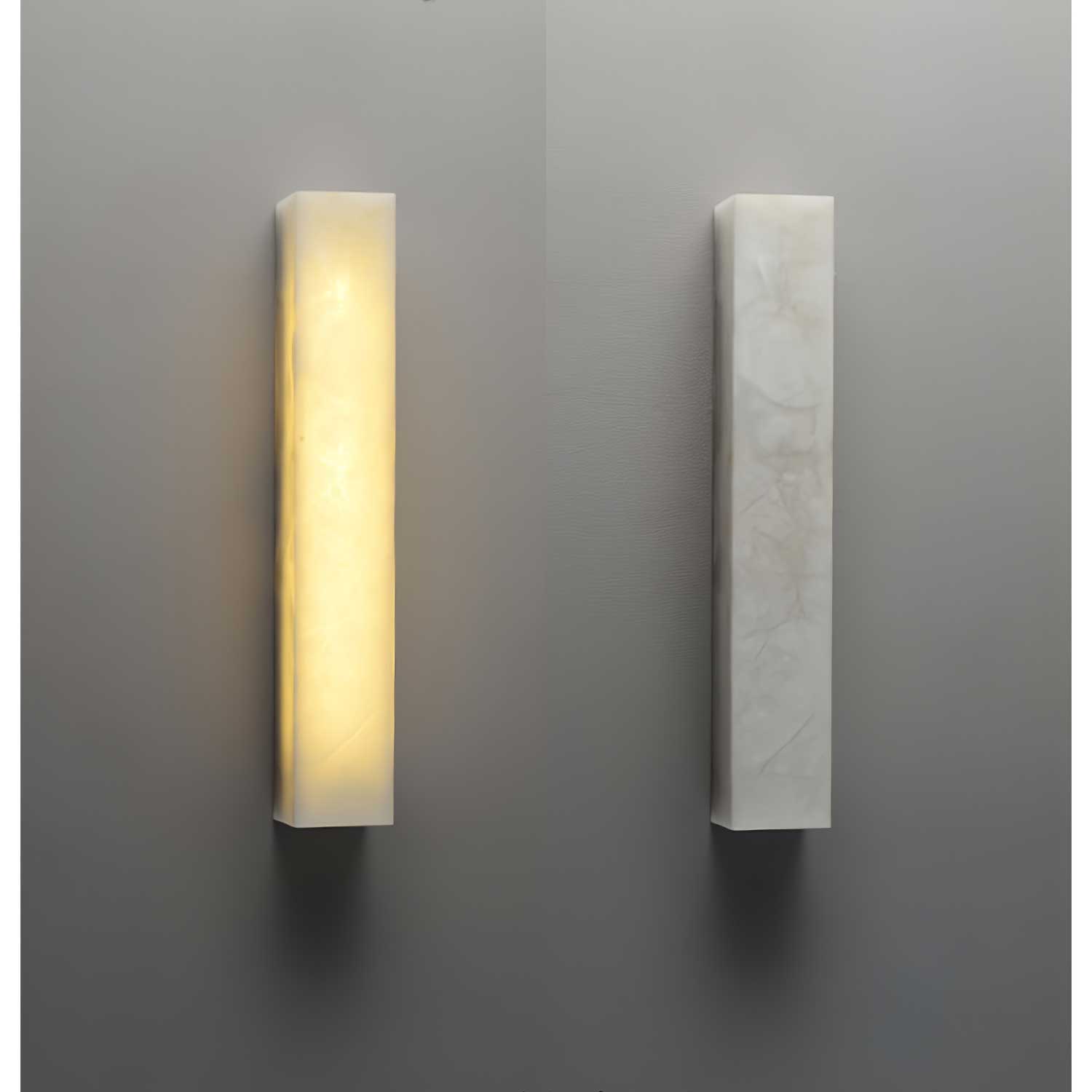 Irina Cylindrical Alabaster Wall Light-Neutral Decor