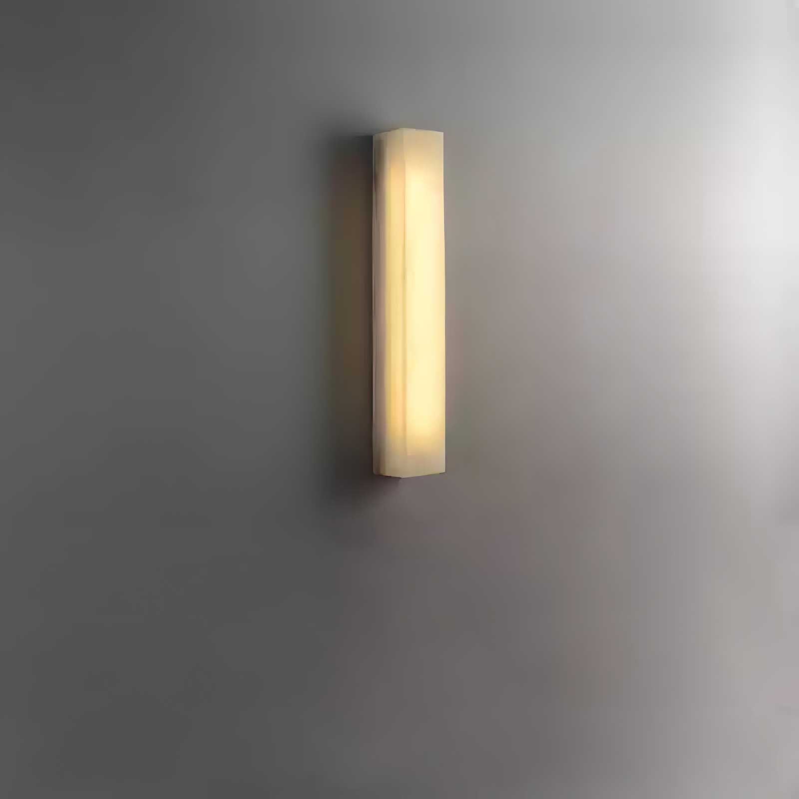 Irina Cylindrical Alabaster Wall Light-Neutral Decor