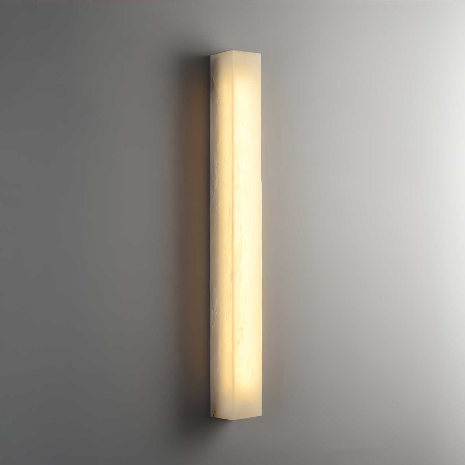 Irina Cylindrical Alabaster Wall Light-Neutral Decor