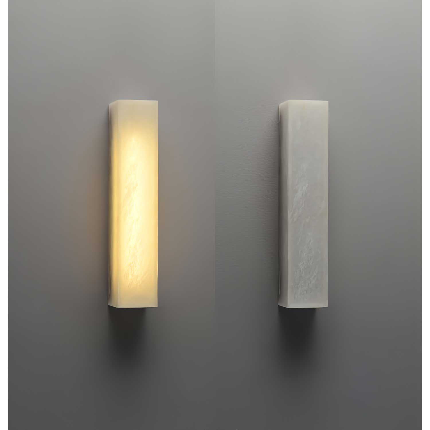 Irina Cylindrical Alabaster Wall Light-Neutral Decor
