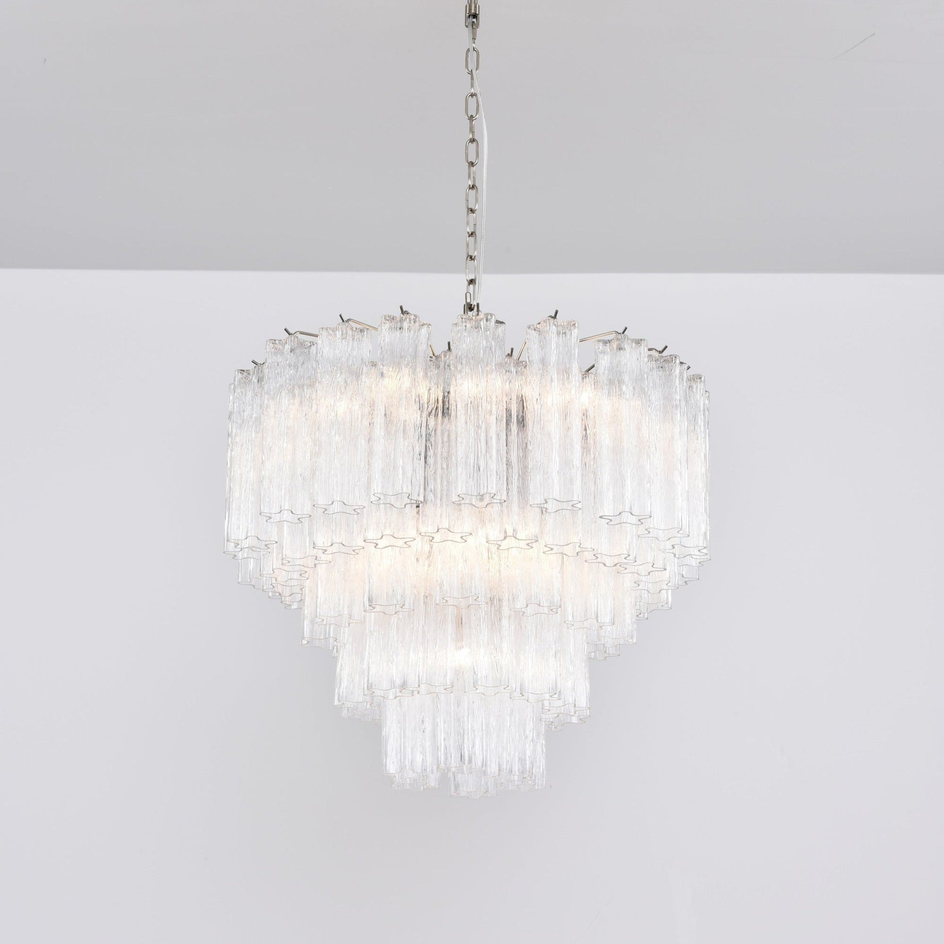 Aurora Chandelier Clear Glass Multi-Tier Crystal Glow-Neutral Decor