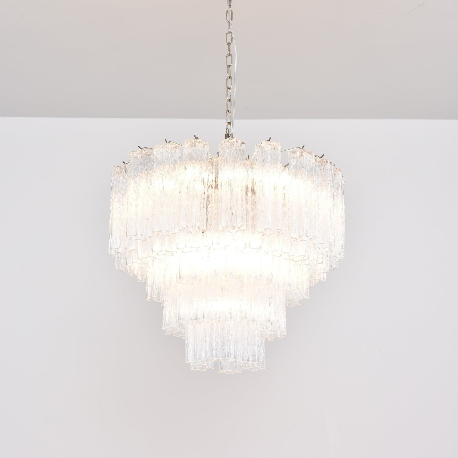 Aurora Chandelier Clear Glass Multi-Tier Crystal Glow-Neutral Decor
