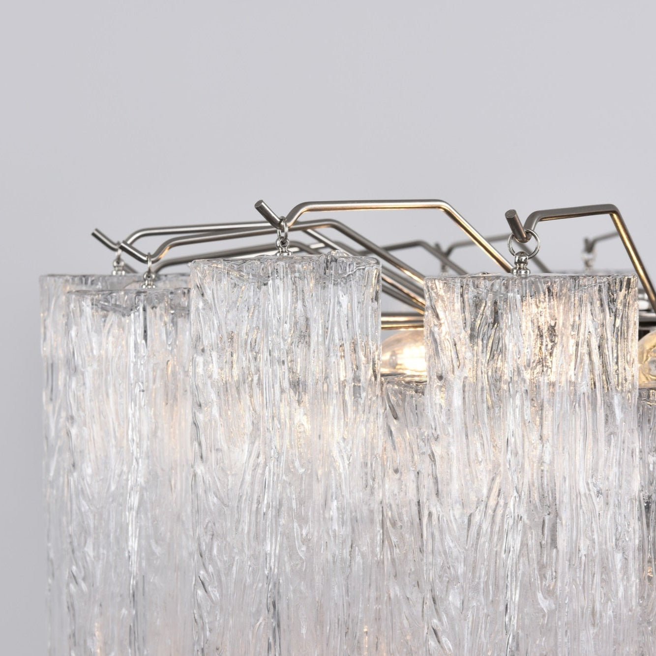 Aurora Chandelier Clear Glass Multi-Tier Crystal Glow-Neutral Decor