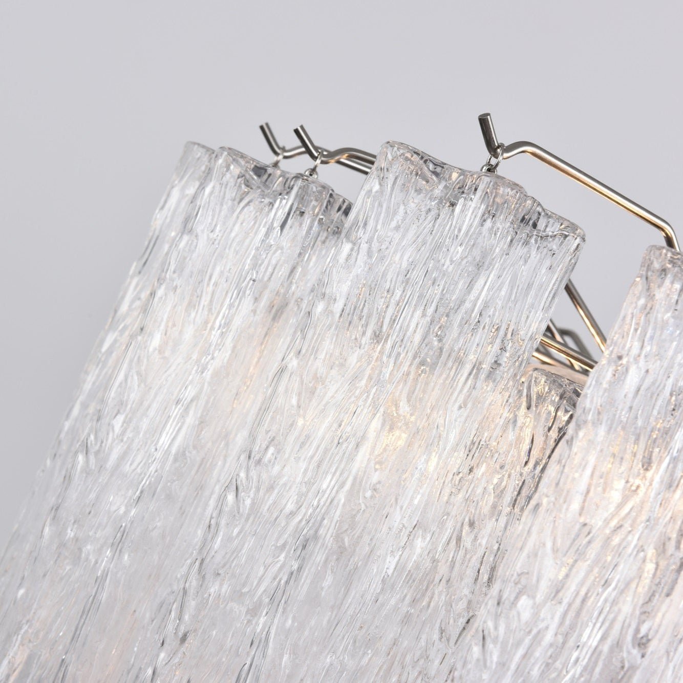 Aurora Chandelier Clear Glass Multi-Tier Crystal Glow-Neutral Decor