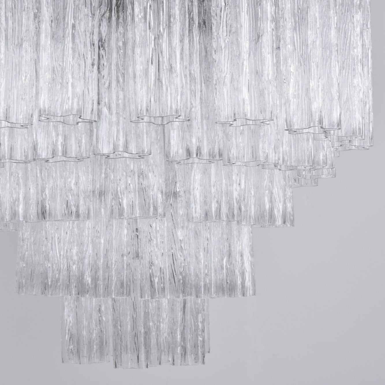 Aurora Chandelier Clear Glass Multi-Tier Crystal Glow-Neutral Decor