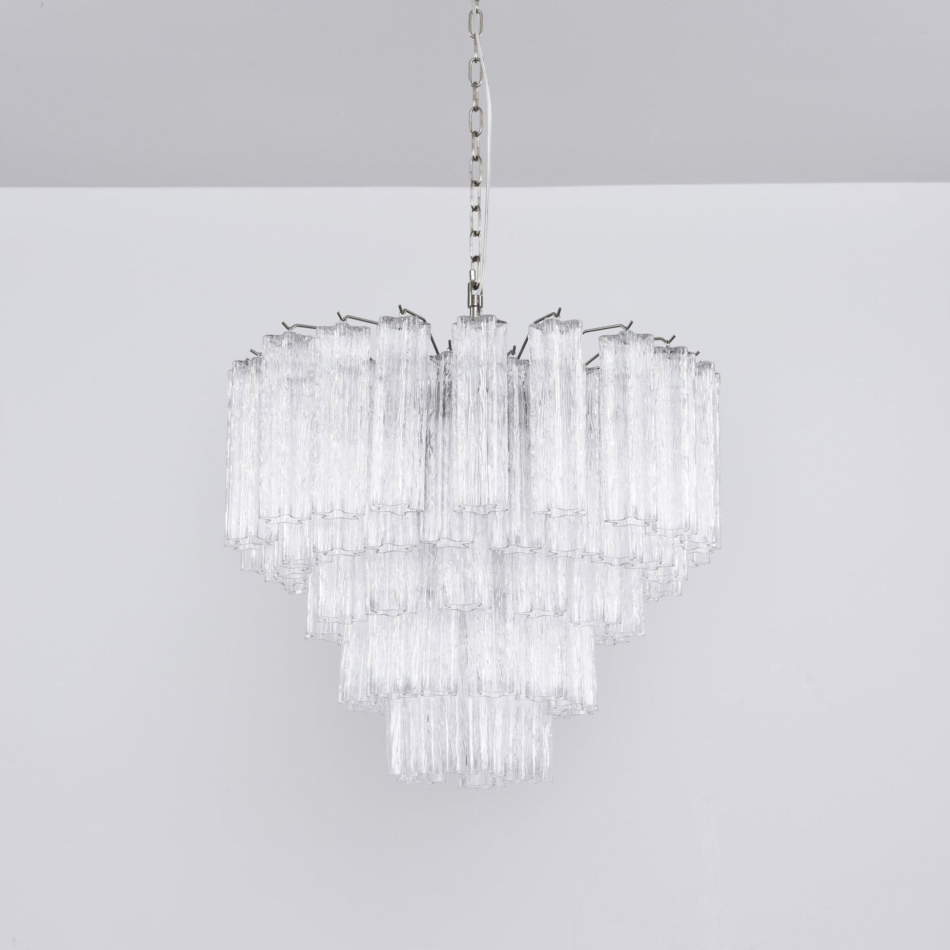 Aurora Chandelier Clear Glass Multi-Tier Crystal Glow-Neutral Decor