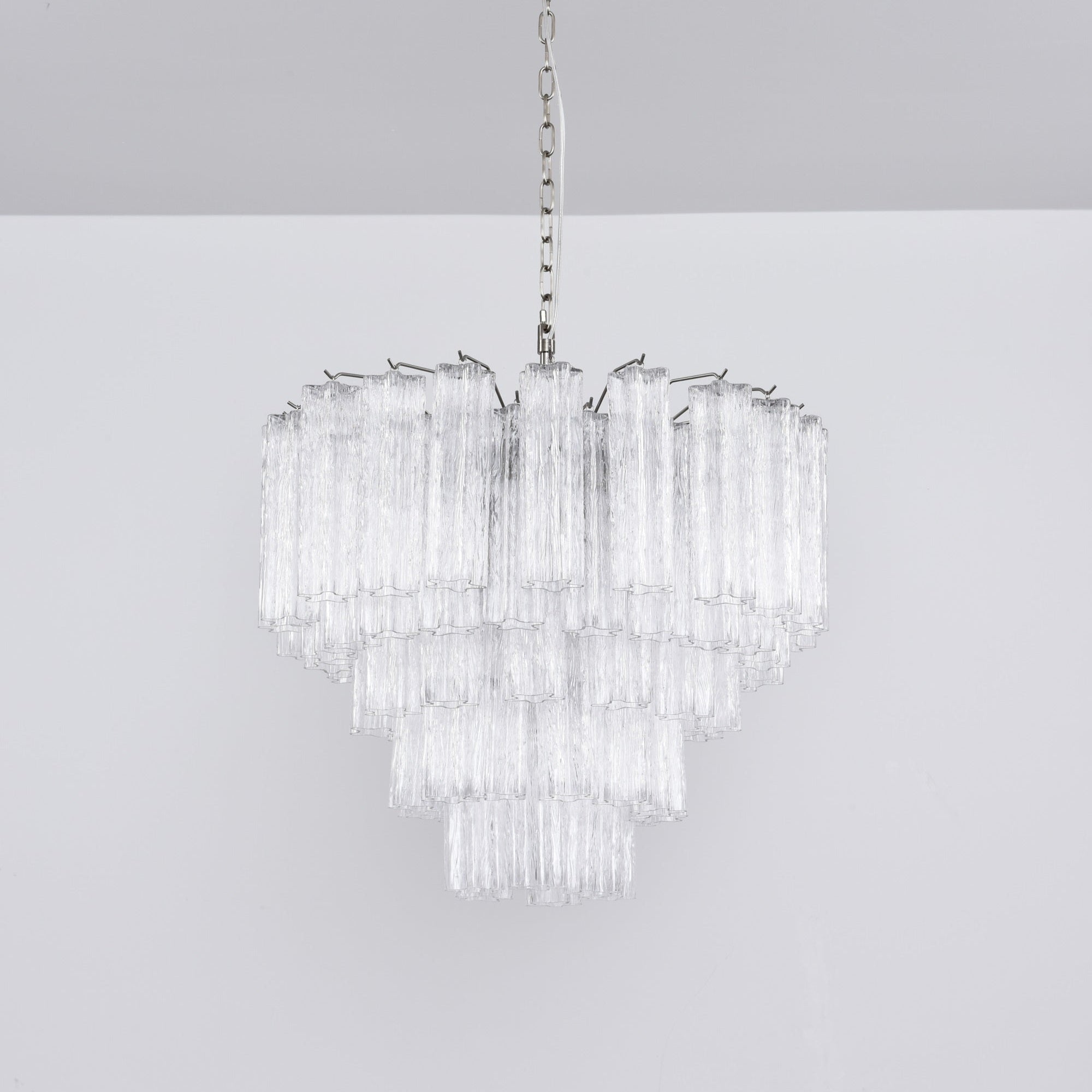 Aurora Chandelier Clear Glass Multi-Tier Crystal Glow-Neutral Decor