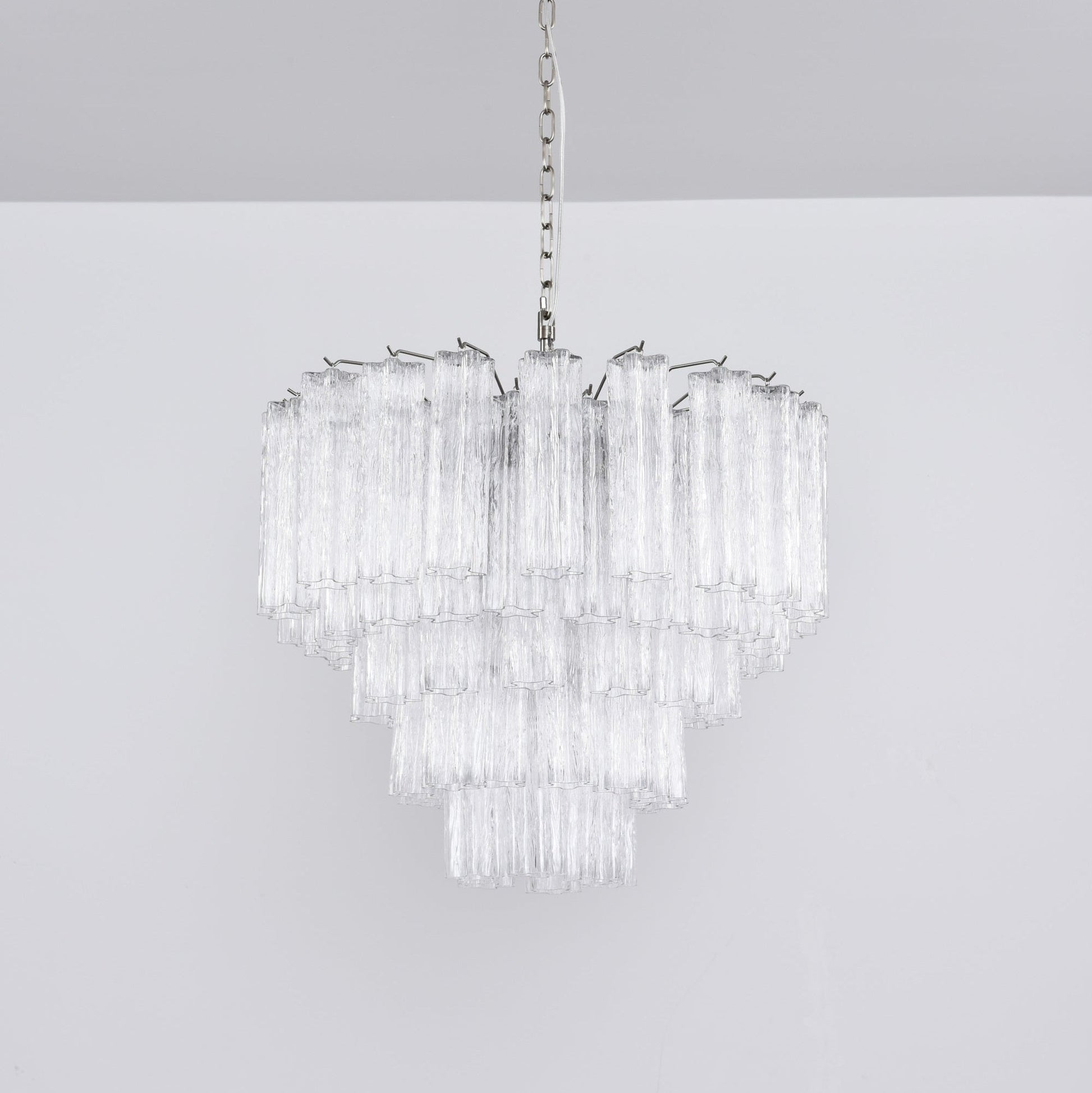 Aurora Chandelier Clear Glass Multi-Tier Crystal Glow-Neutral Decor