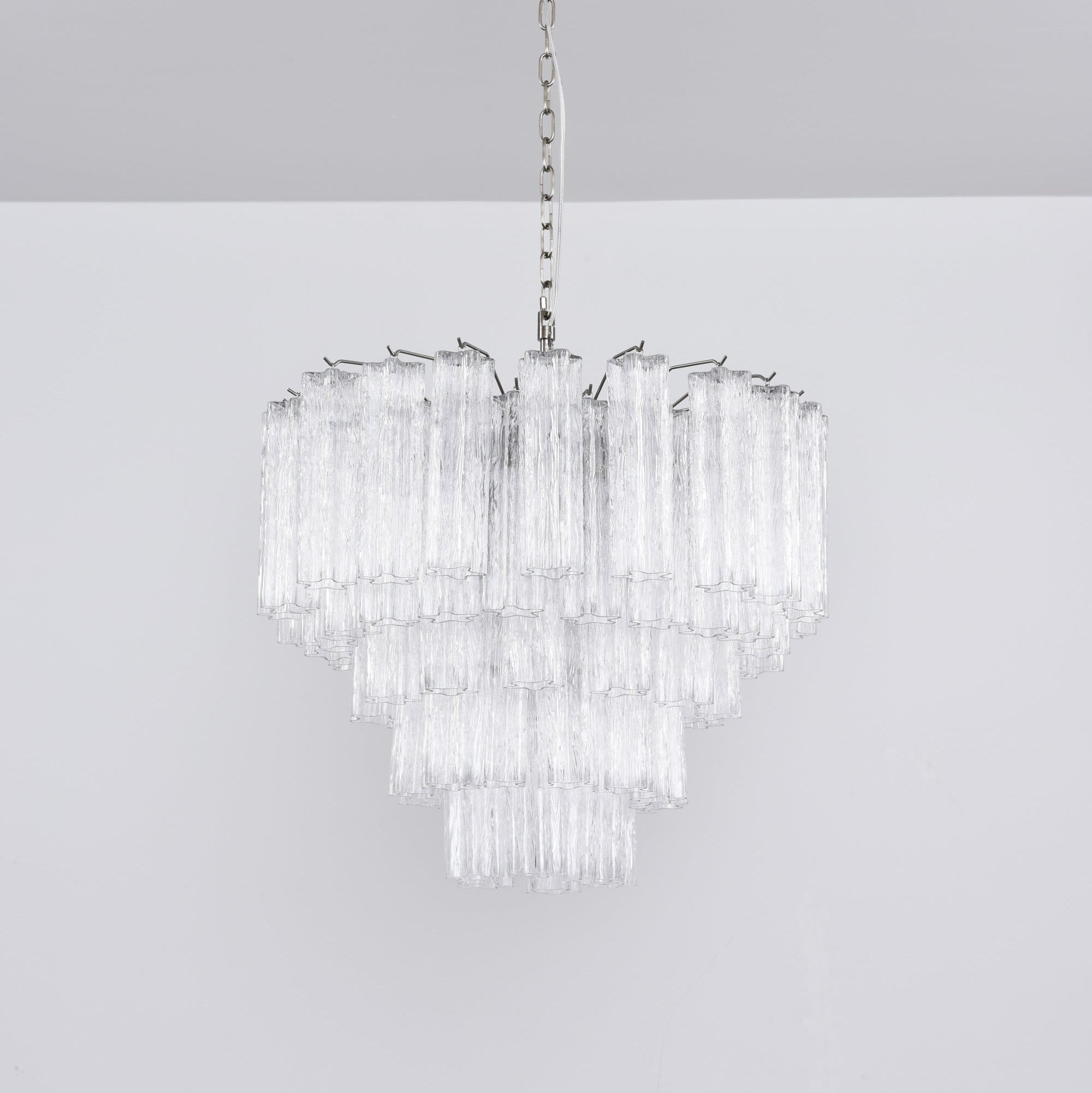 Aurora Chandelier Clear Glass Multi-Tier Crystal Glow-Neutral Decor
