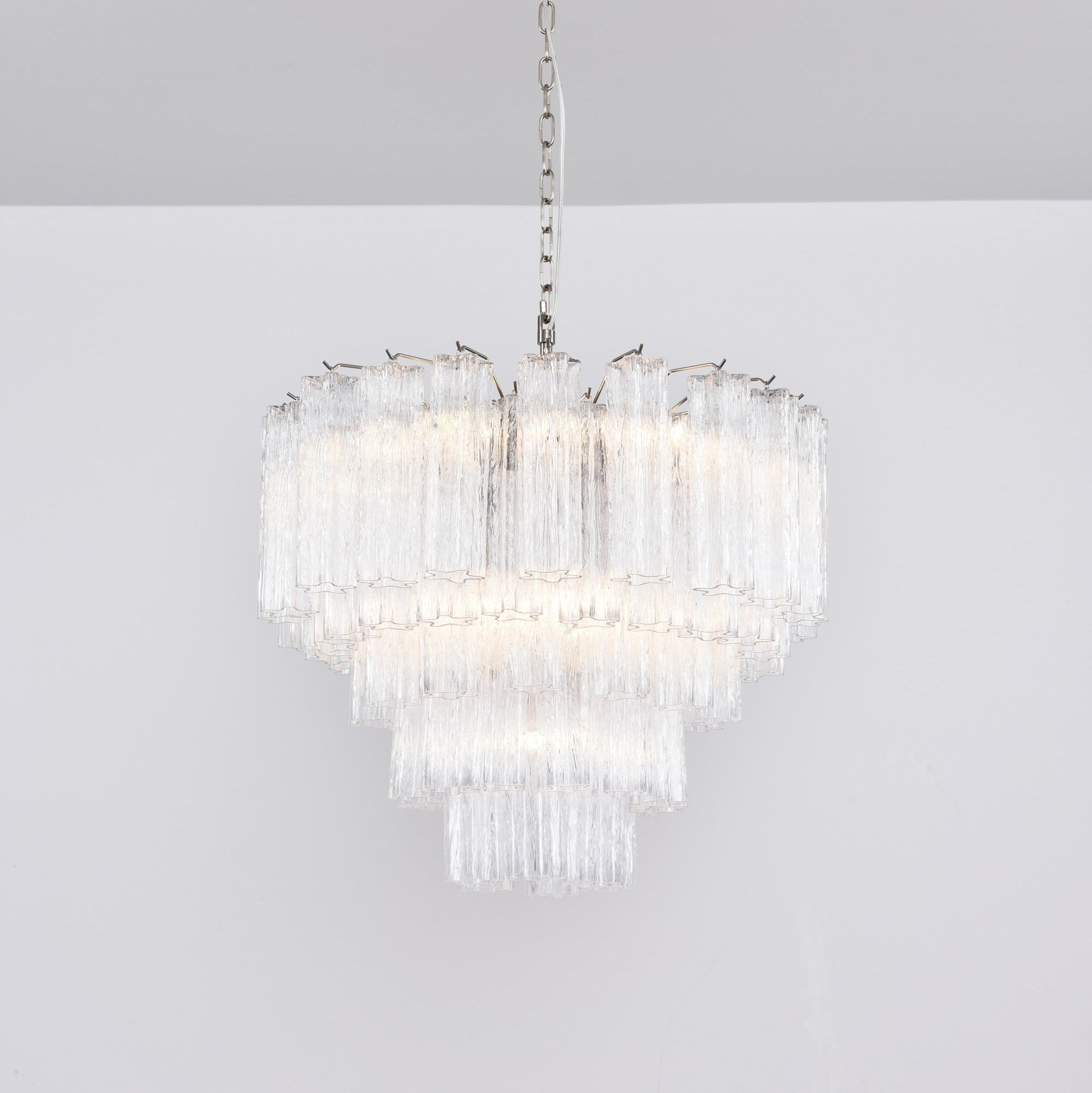 Aurora Chandelier Clear Glass Multi-Tier Crystal Glow-Neutral Decor