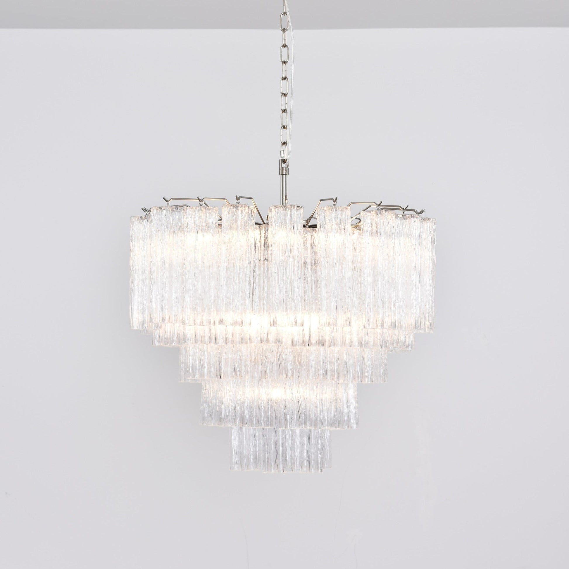 Aurora Chandelier Clear Glass Multi-Tier Crystal Glow-Neutral Decor