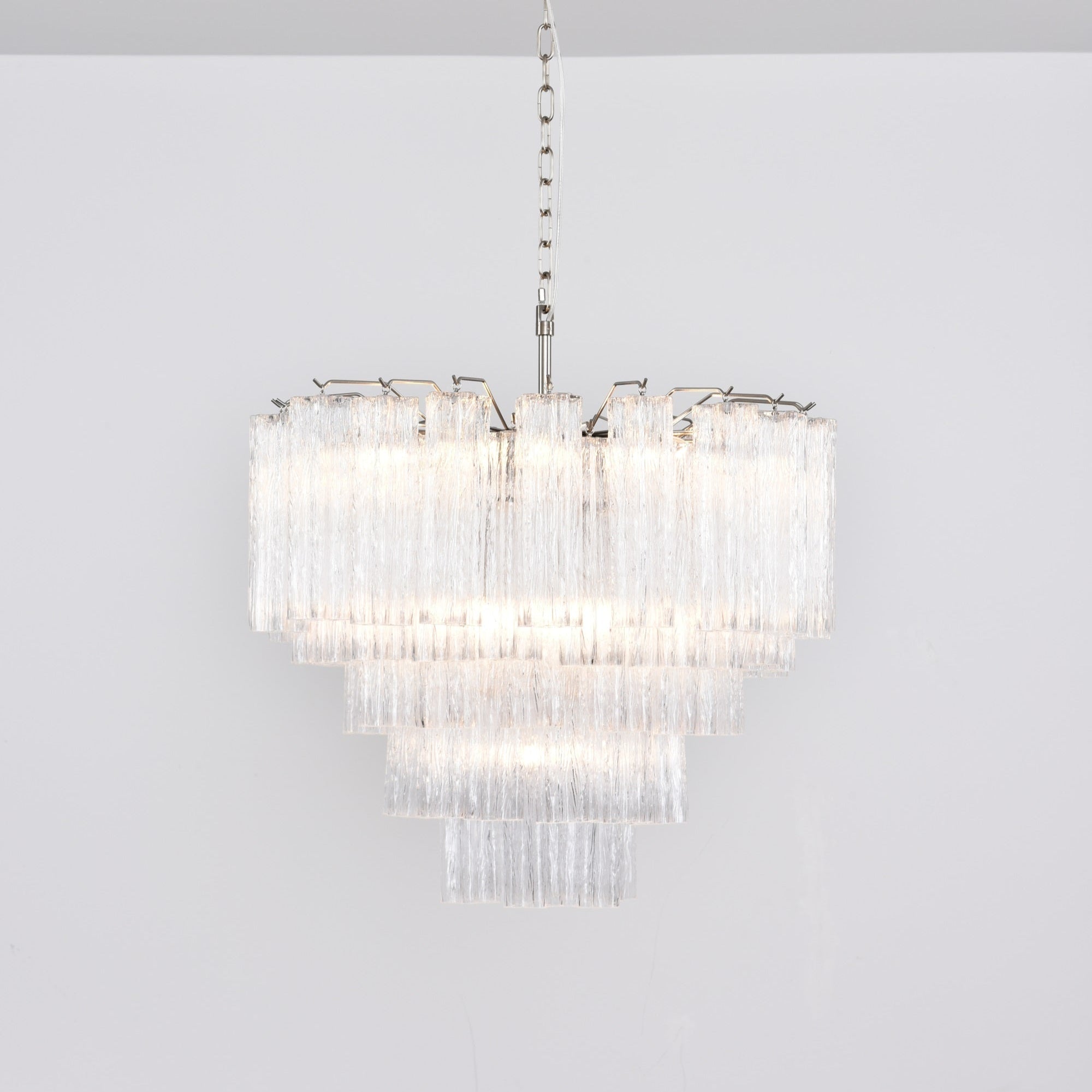 Aurora Chandelier Clear Glass Multi-Tier Crystal Glow-Neutral Decor
