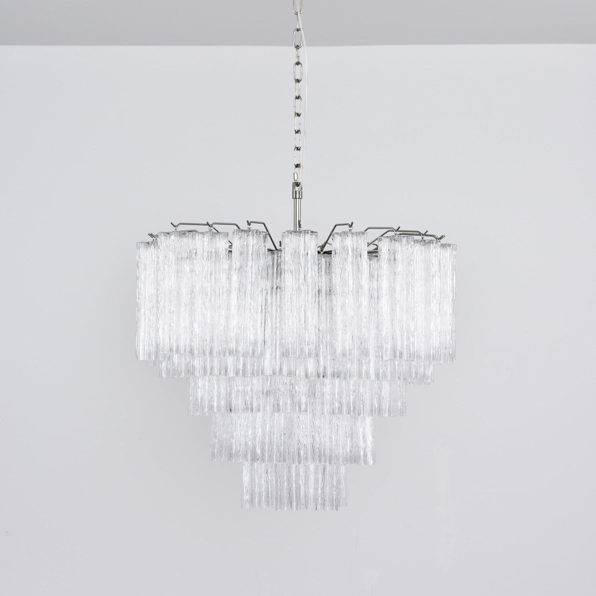 Aurora Chandelier Clear Glass Multi-Tier Crystal Glow-Neutral Decor