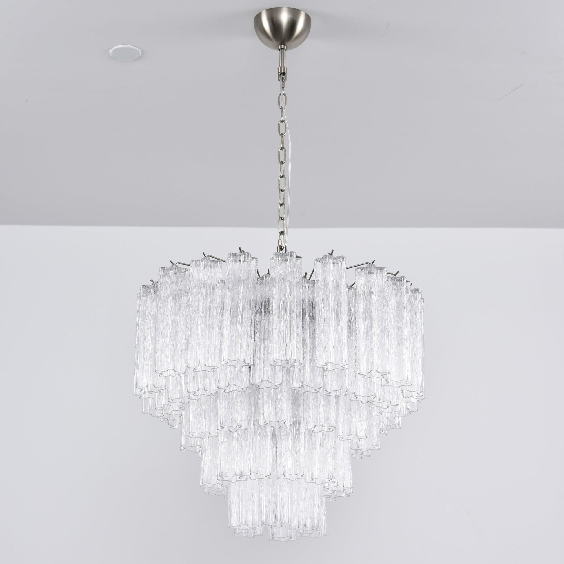 Aurora Chandelier Clear Glass Multi-Tier Crystal Glow-Neutral Decor