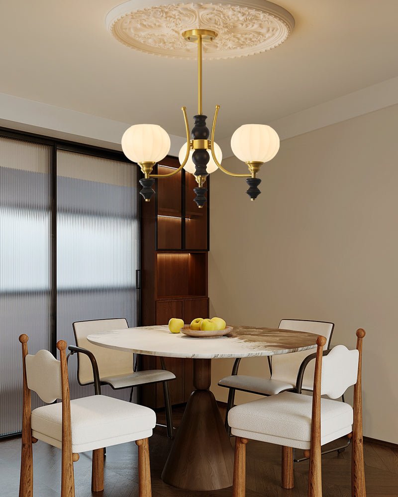 Zavenen Traditional Elegance Vintage Brass Wood Chandelier-Neutral Decor