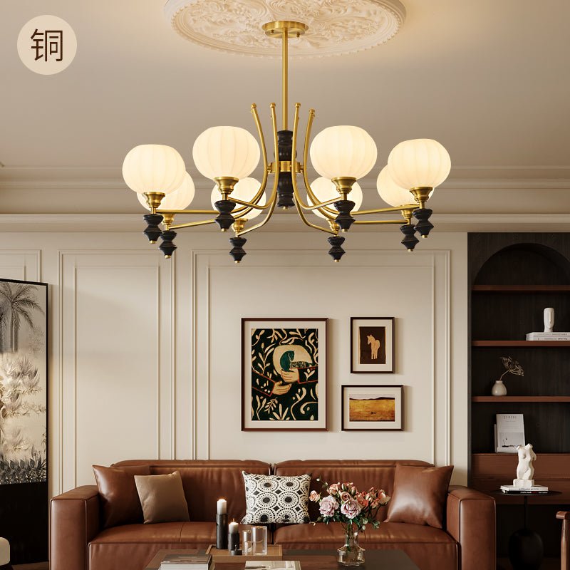 Zavenen Traditional Elegance Vintage Brass Wood Chandelier-Neutral Decor