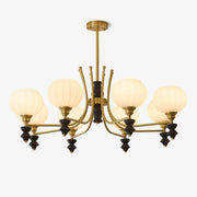 Zavenen Traditional Elegance Vintage Brass Wood Chandelier-Neutral Decor