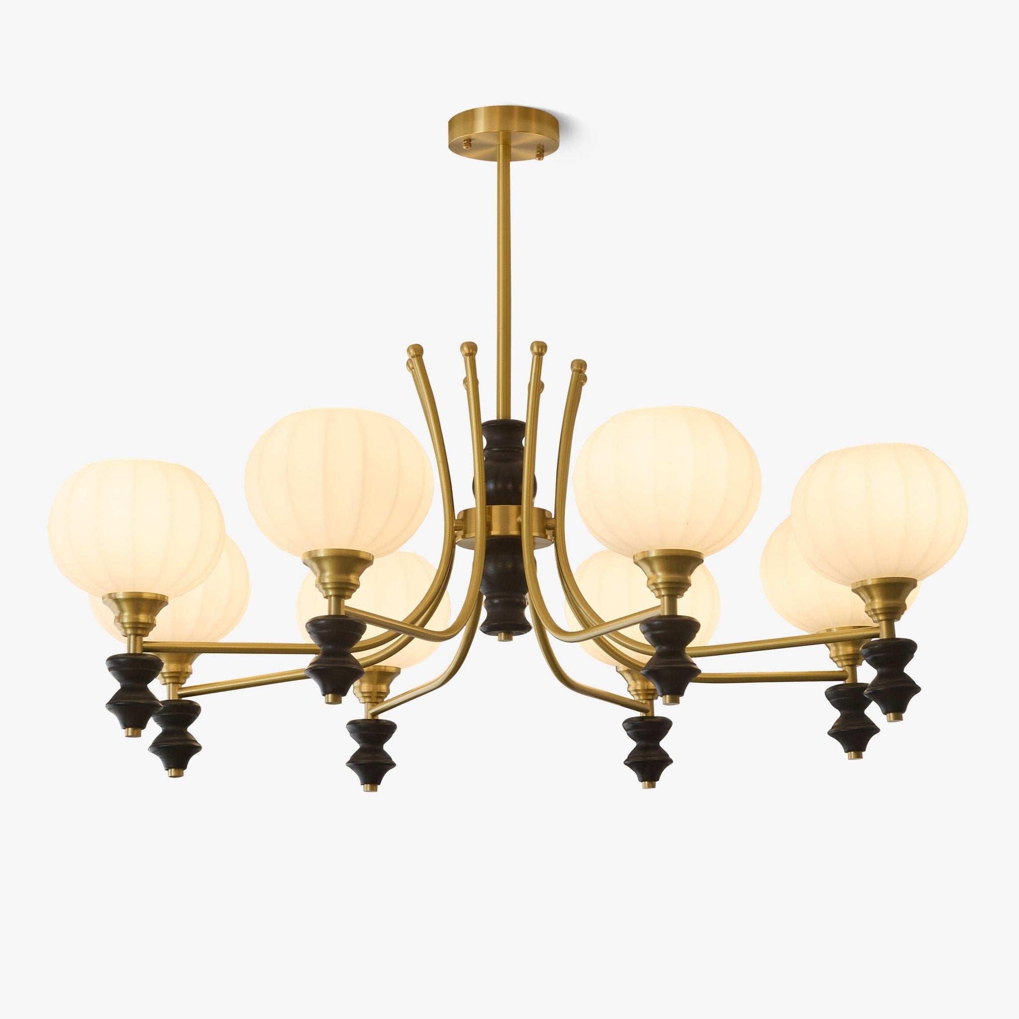 Zavenen Traditional Elegance Vintage Brass Wood Chandelier-Neutral Decor