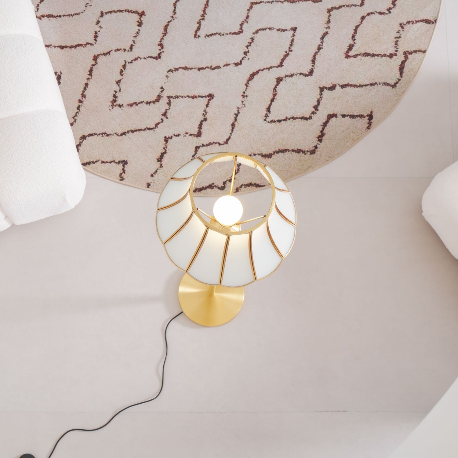 Covena Brass Luxury Floor Lamp-Neutral Decor