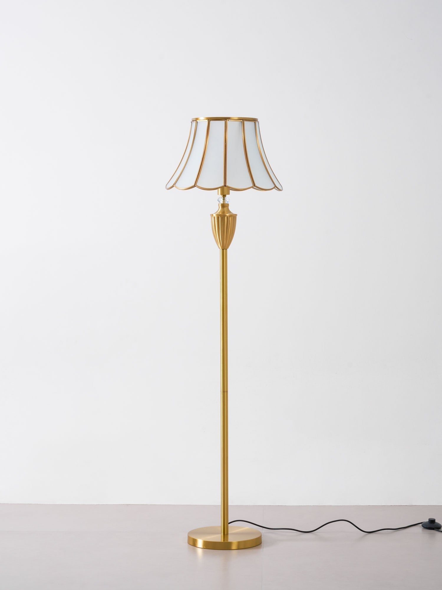 Covena Brass Luxury Floor Lamp-Neutral Decor