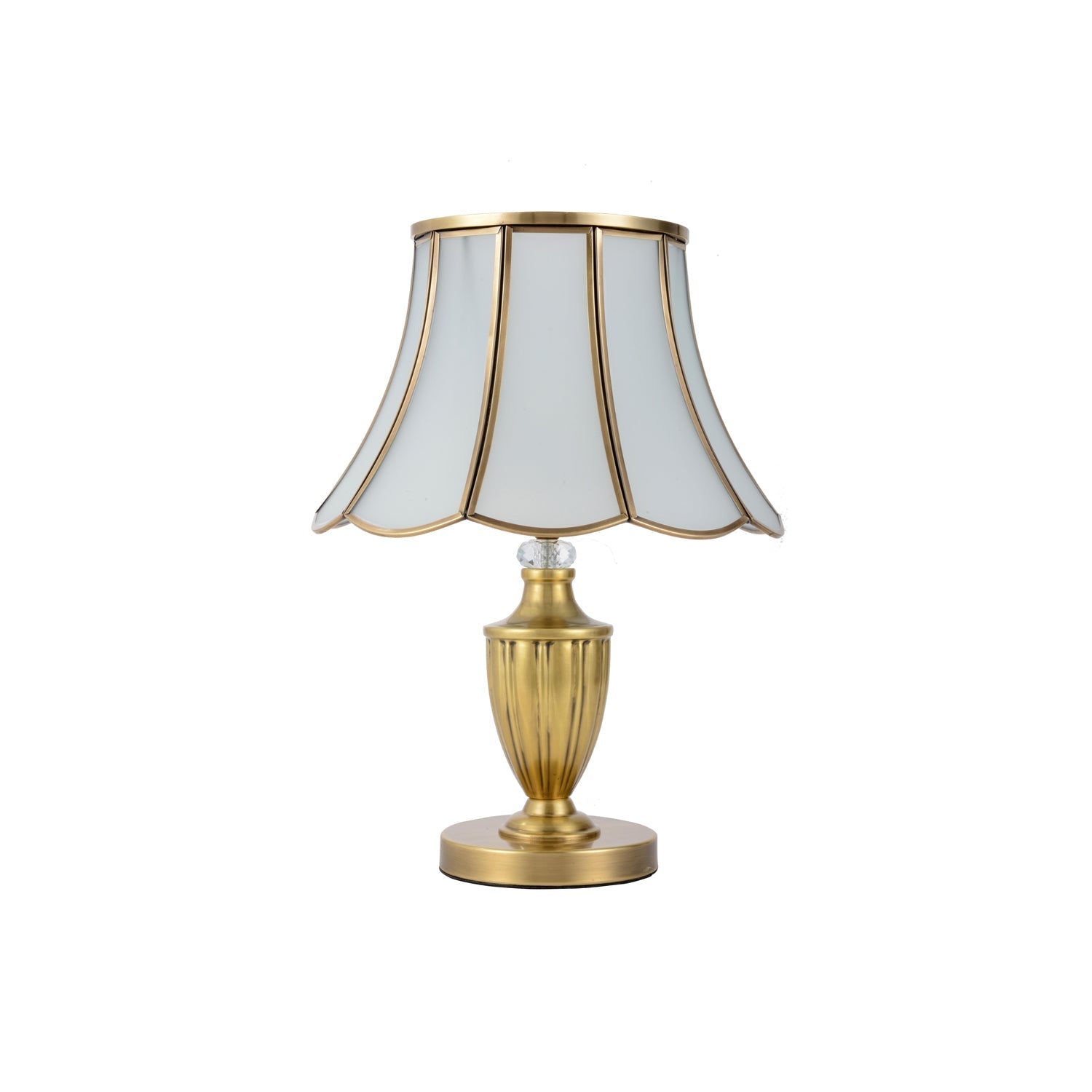 Valencia Brass & Glass Vintage Table Lamp-Neutral Decor