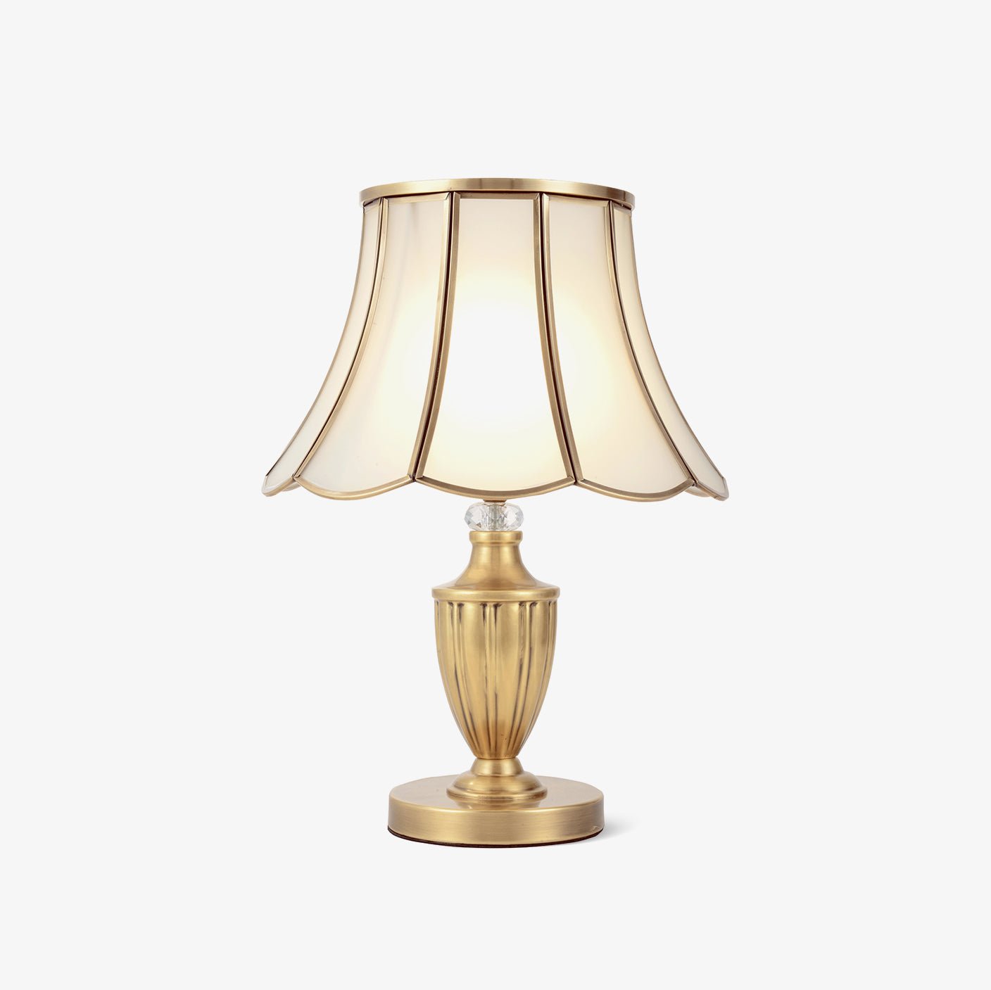 Valencia Brass & Glass Vintage Table Lamp-Neutral Decor