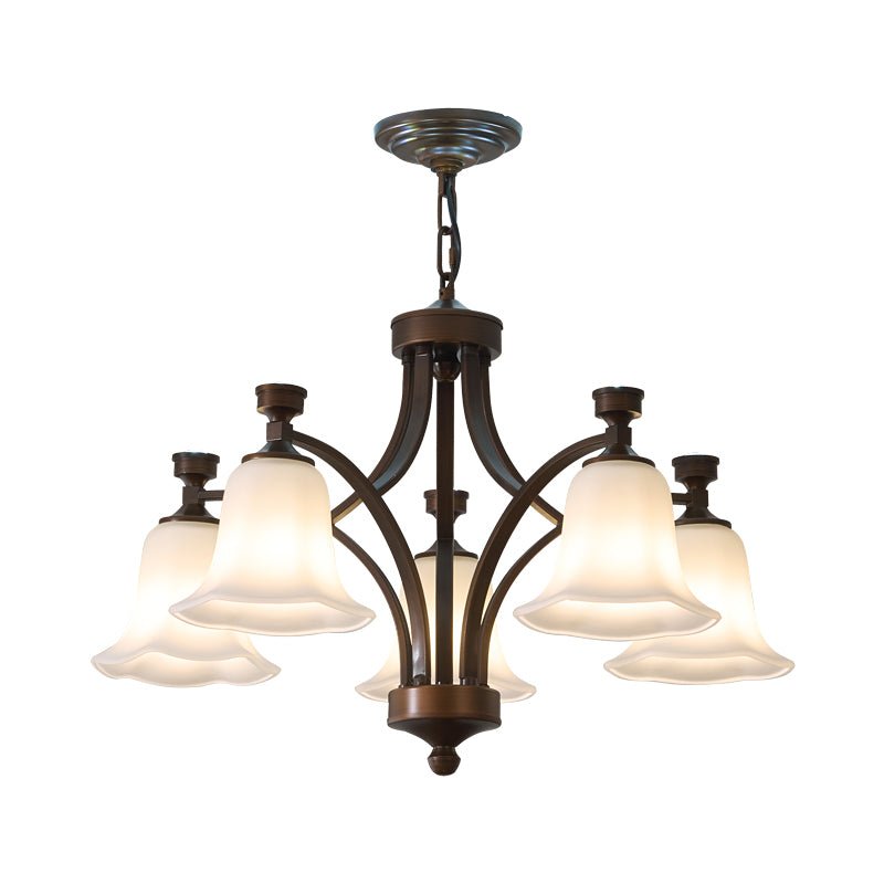 Viloros Traditional Premium Bell Glass Chandelier-Neutral Decor