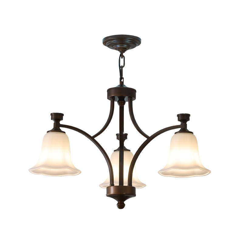Viloros Traditional Premium Bell Glass Chandelier-Neutral Decor