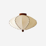 Colette Beige Fabric Wood Ceiling Light-Neutral Decor