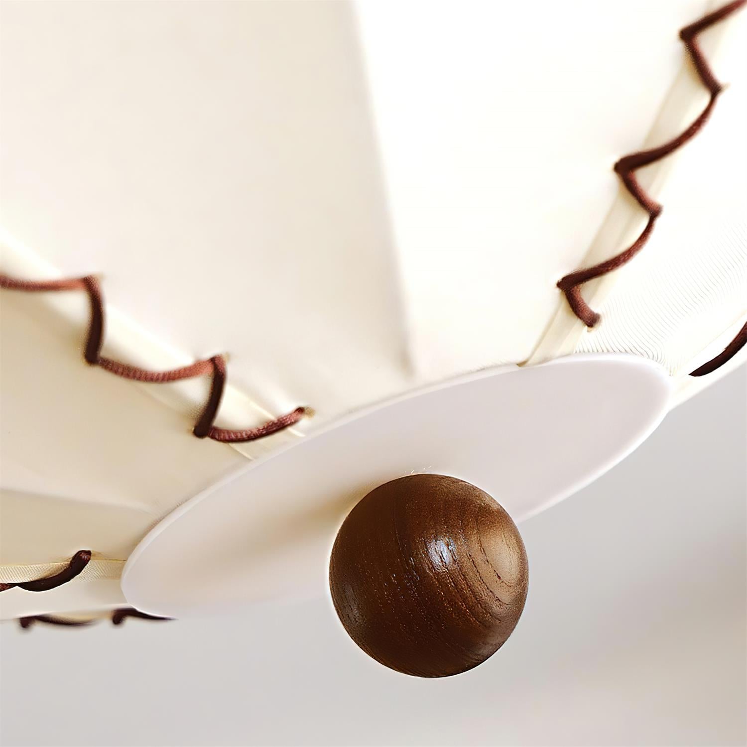 Colette Beige Fabric Wood Ceiling Light-Neutral Decor