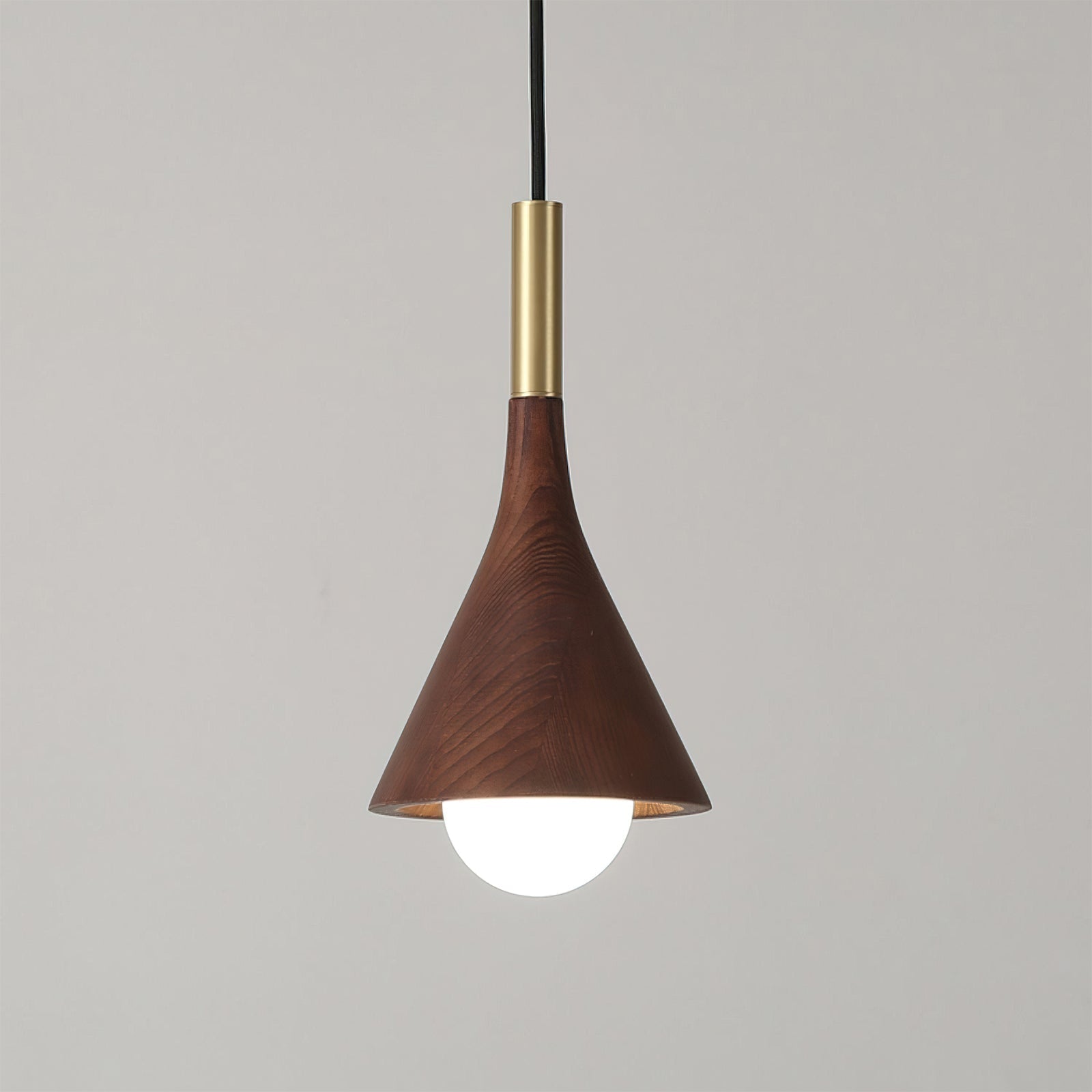 Lucian Pendant Lamp from a low angle, highlighting its form.
