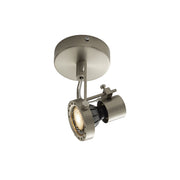 Lucide Industrial Ceiling Lamp in Nickel finish.
