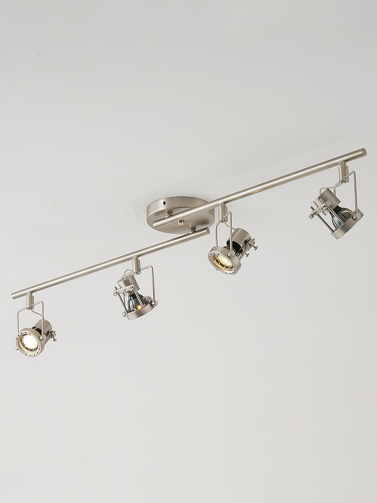Side profile of the Lucide industrial track ceiling lamp.