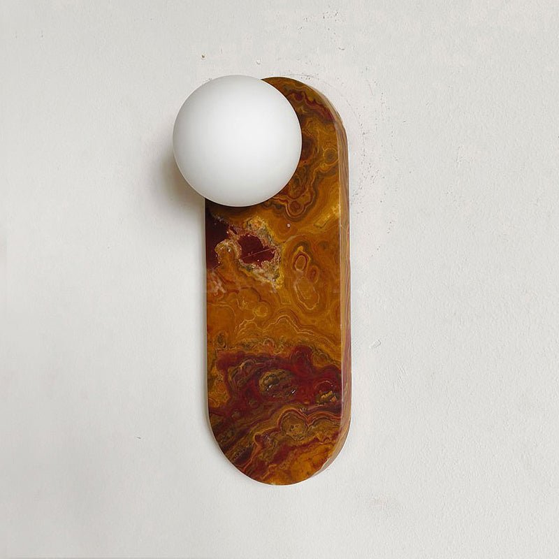 Sysolion Modern Minimalist Glass Marble Wall Lamp-Neutral Decor