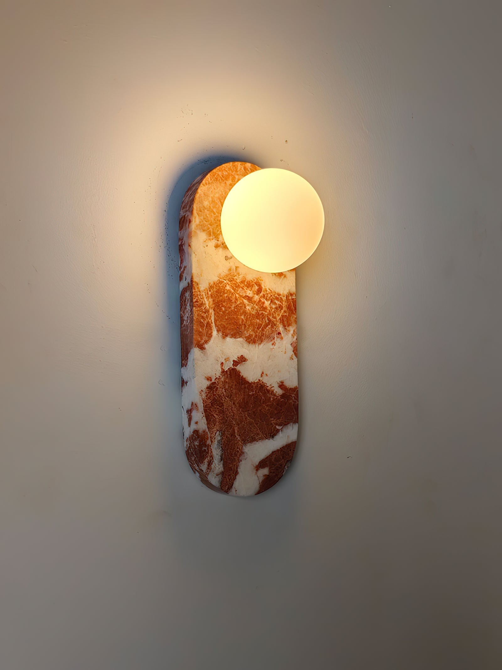 Sysolion Modern Minimalist Glass Marble Wall Lamp-Neutral Decor