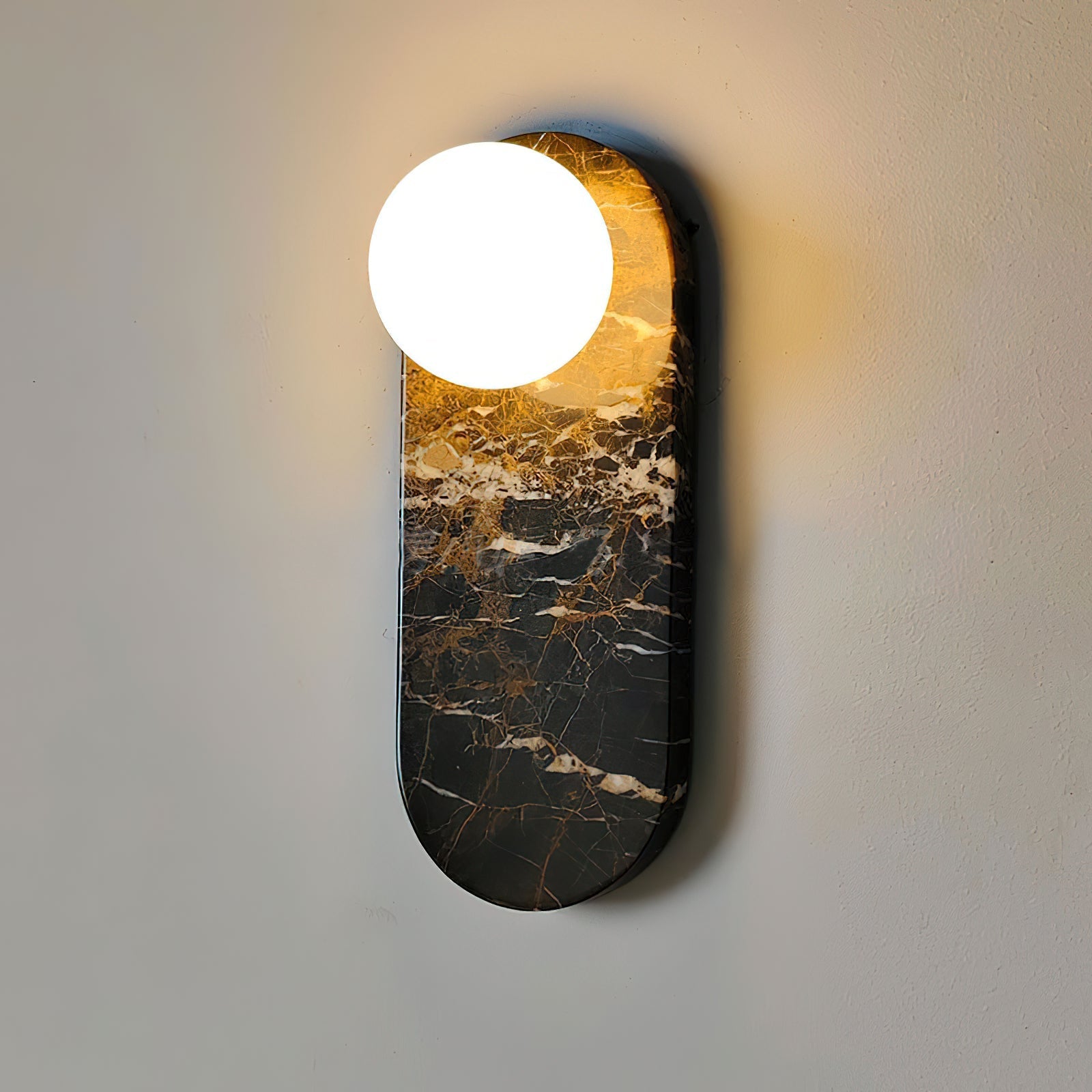 Sysolion Modern Minimalist Glass Marble Wall Lamp-Neutral Decor