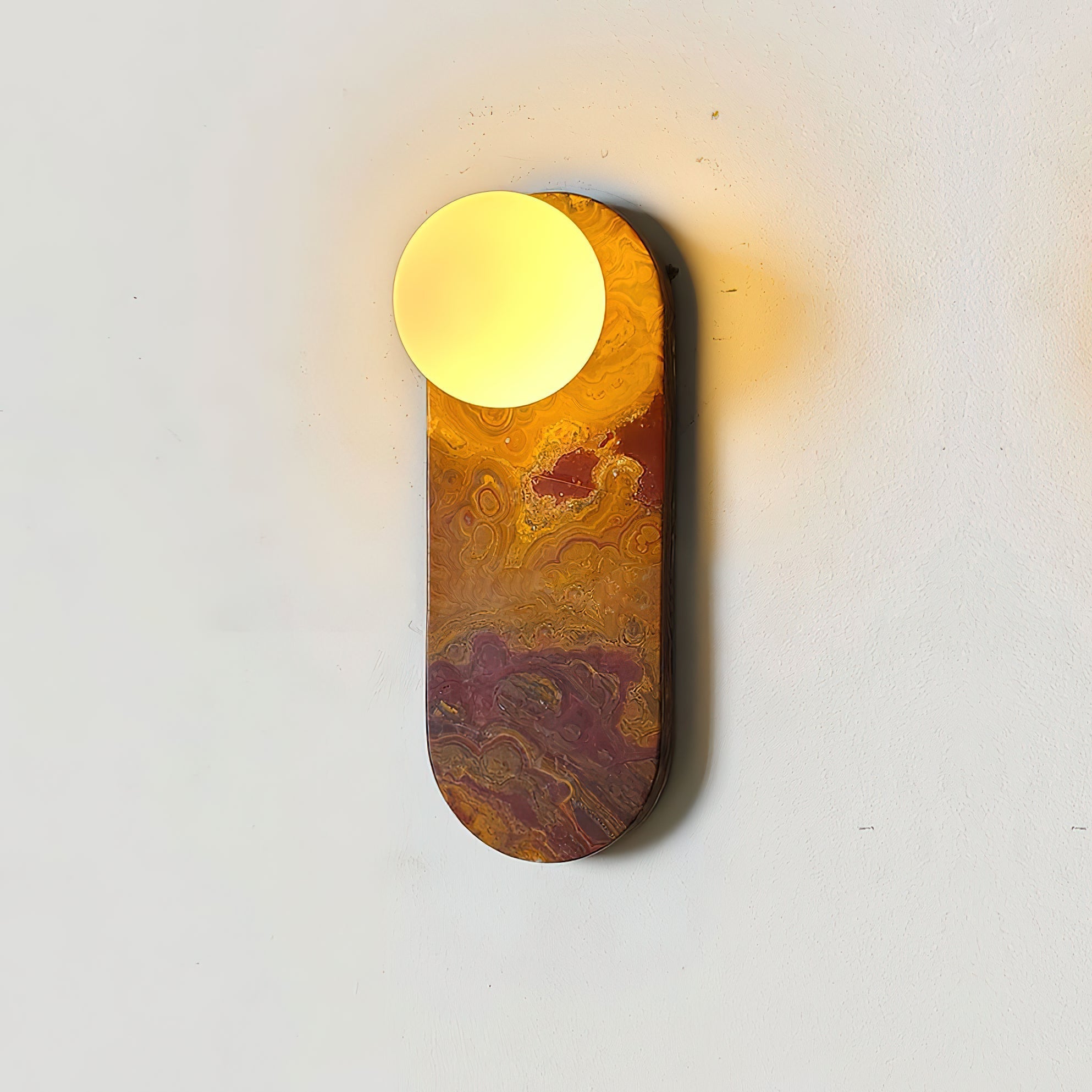Sysolion Modern Minimalist Glass Marble Wall Lamp-Neutral Decor
