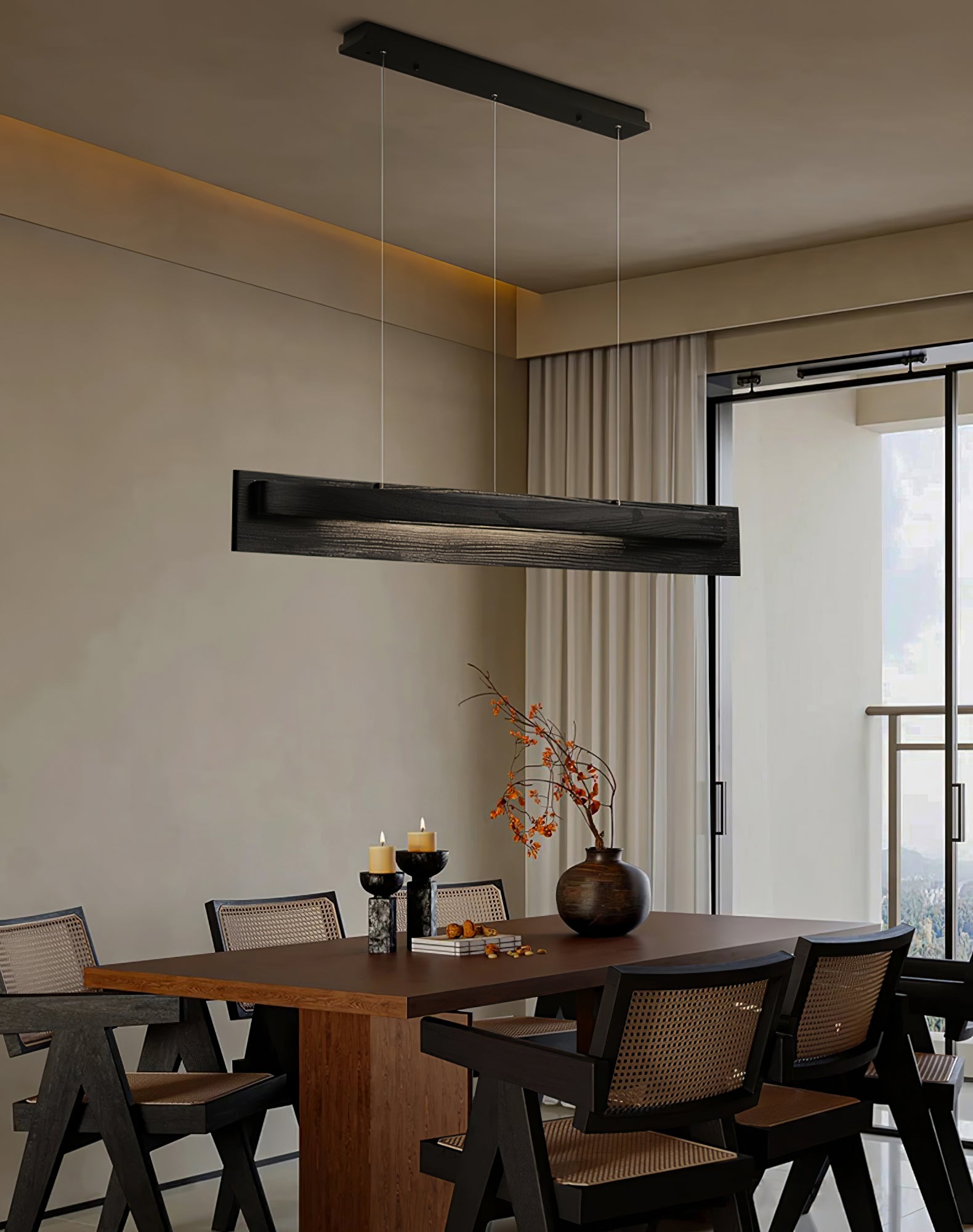 Zaraeyra Minimalist Wood Pendant Light-Neutral Decor