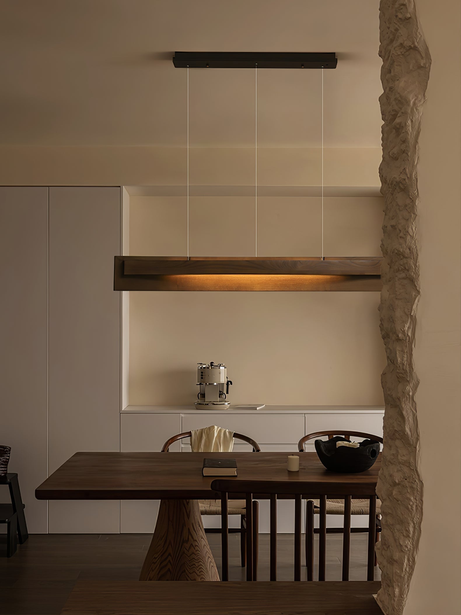 Zaraeyra Minimalist Wood Pendant Light-Neutral Decor