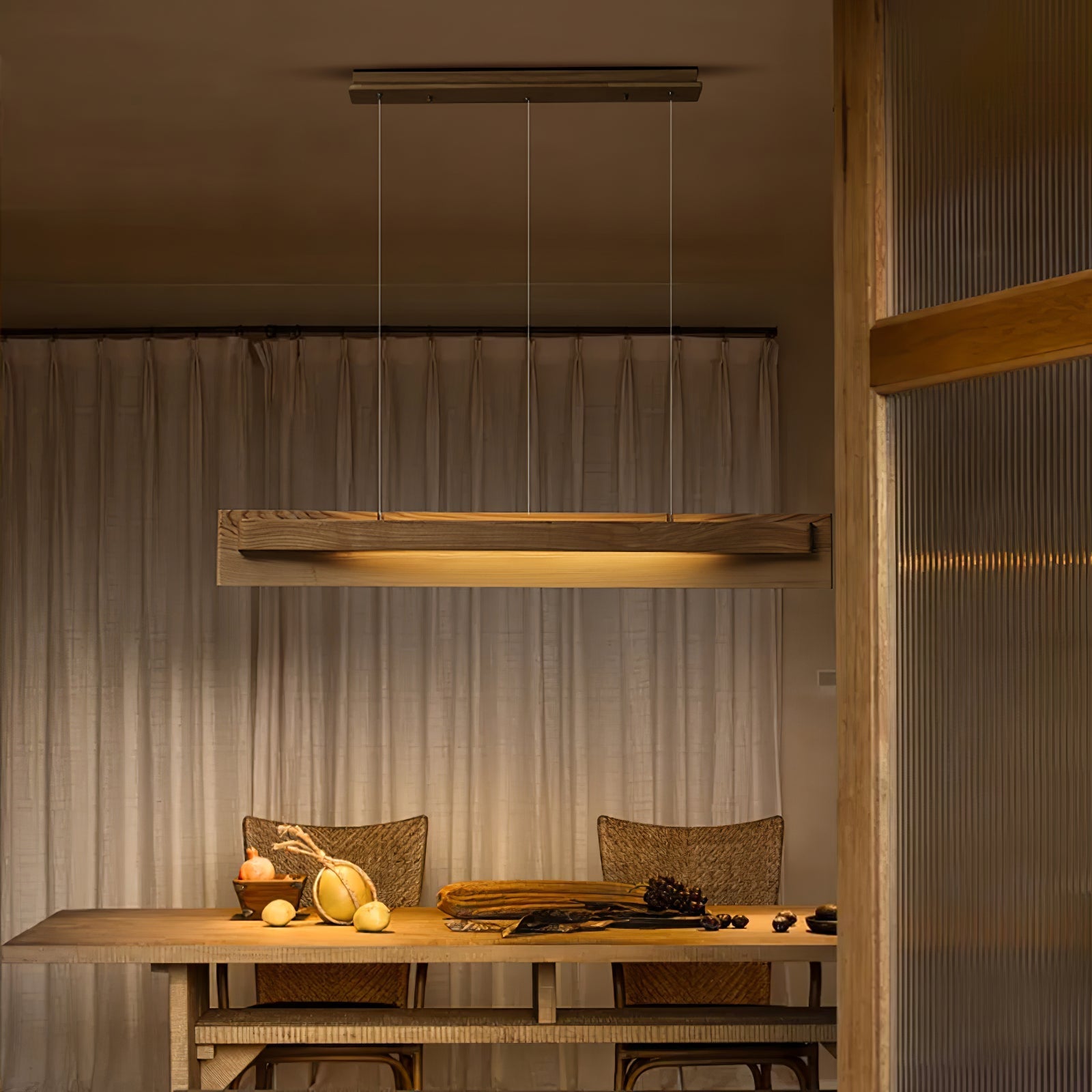 Zaraeyra Minimalist Wood Pendant Light-Neutral Decor