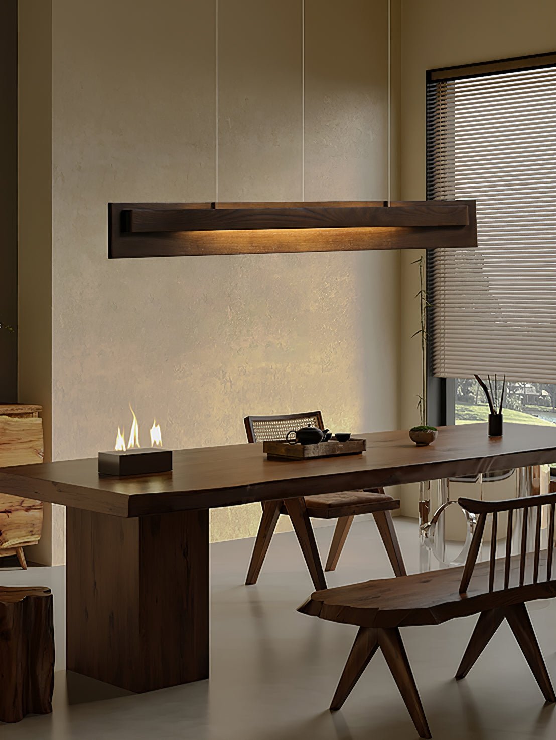 Zaraeyra Minimalist Wood Pendant Light-Neutral Decor